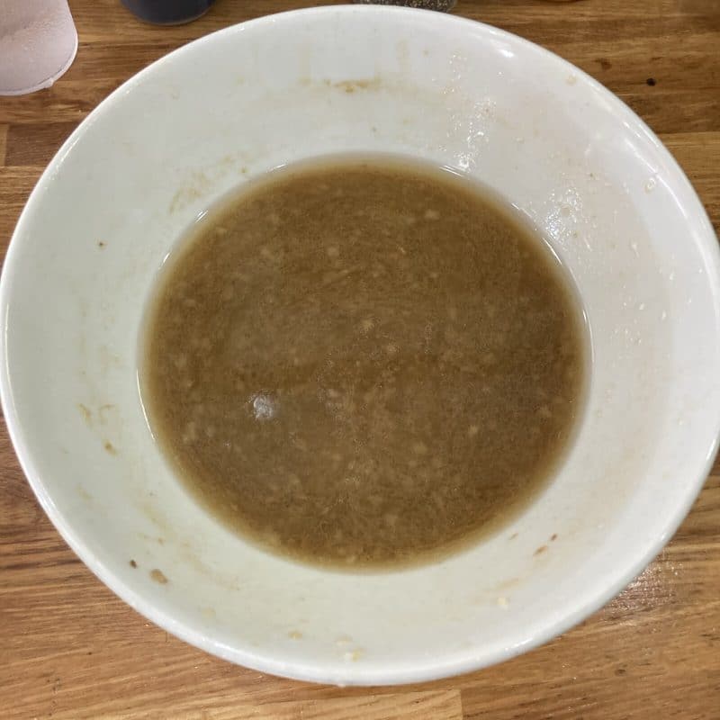 完食した豚レンジャーのラーメン ミニの丼